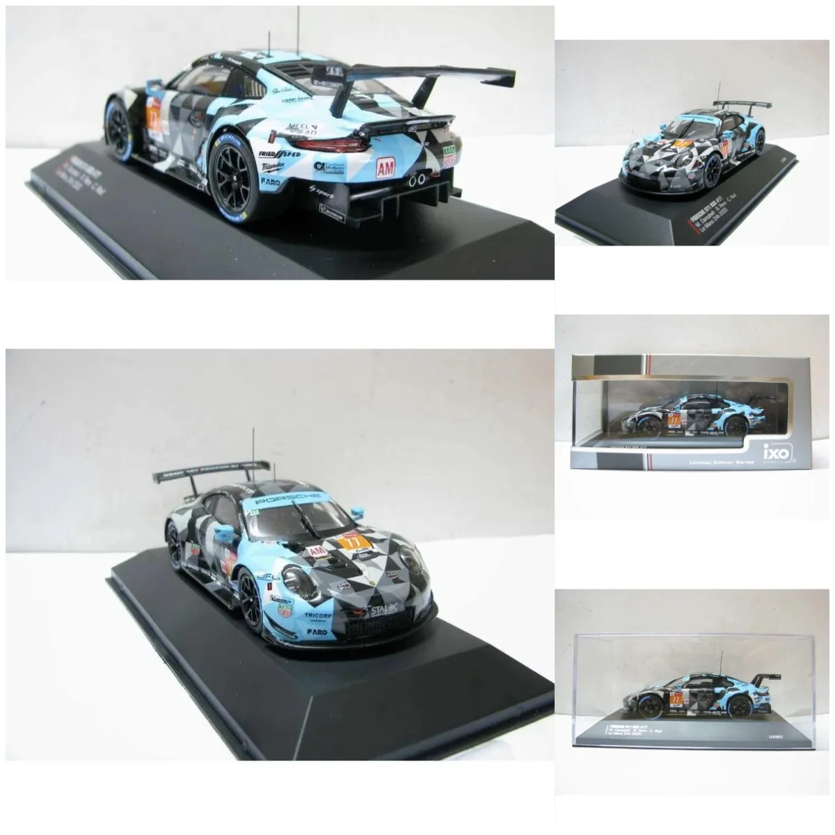 

Модель IXO Diecast в масштабе 1:43 PORSCHE 911 RSR # Модель автомобиля из сплава 77 Le Mans 24h 2020 LE43057