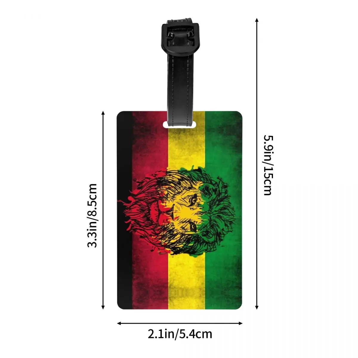 Etiqueta de equipaje personalizada Lion Of Judá, etiqueta de identificación, cubierta de privacidad, Maleta de viaje, Rasta, Jamaica, Reggae