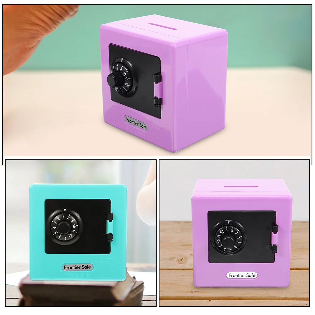 Toys Savings Coin Bank Kids Safe Jar Piggy Children's for Money Mini Container Purple