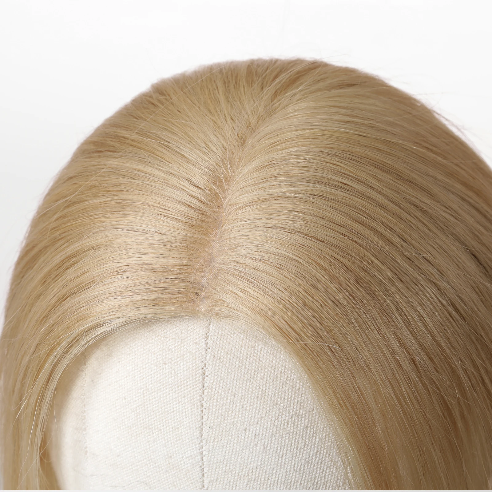 14 inch Grijs Blond Mono Kant Basis Menselijk Haar Toppers voor Vrouwen 4 Clips Stukken met Dunner wordend Haar Natuurlijke Echt Menselijk Haar Toppers