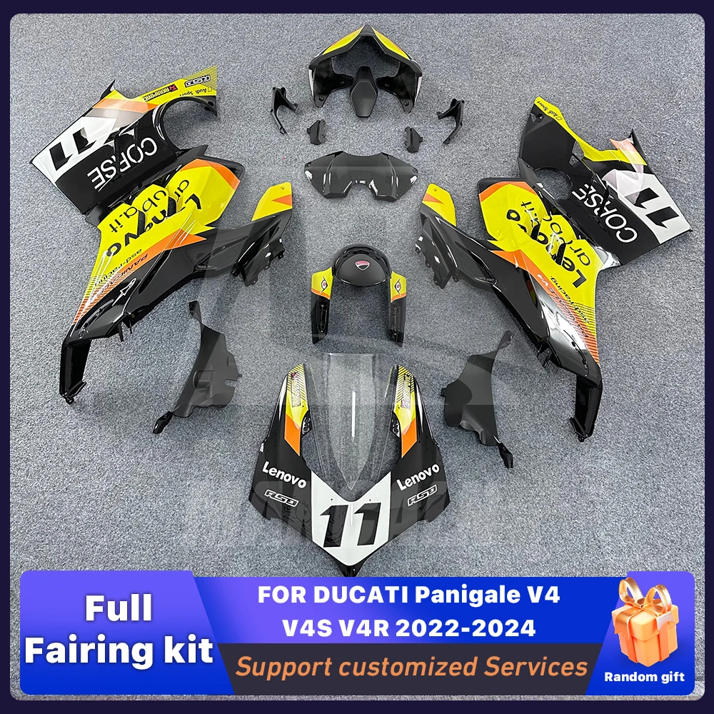 Fit for DUCATI Panigale V4 V4S V4R 2022-2024 new motorcycle ABS Fairing Kit Body kit Full Set shell protector yellow white black