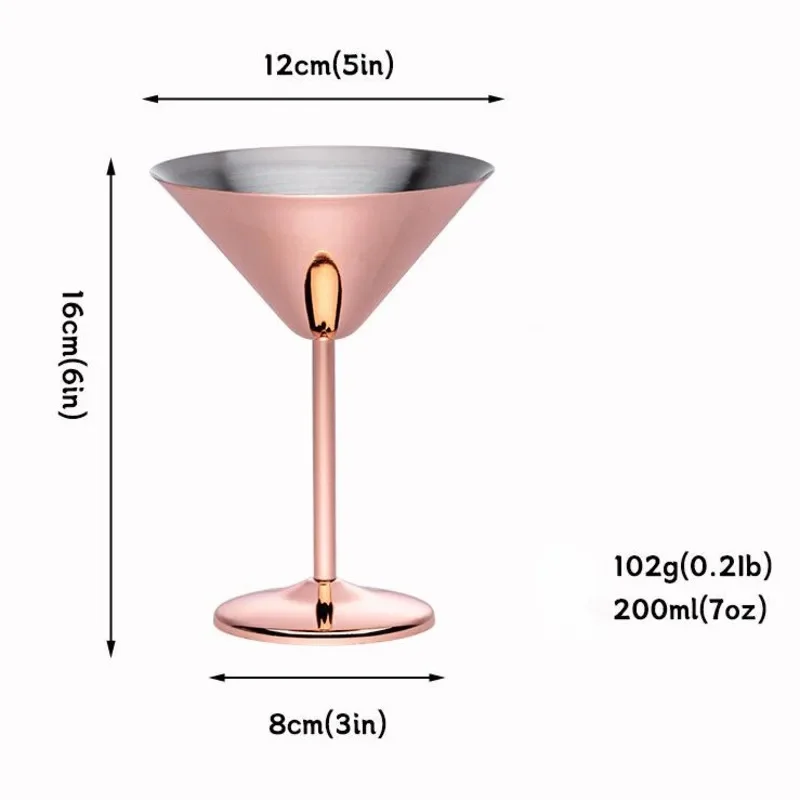 Modern Stainless Steel Martini Goblet, Triangle Metal Cocktail Cup, Creative Bar Drinkware For Home Party Decoration Gift New