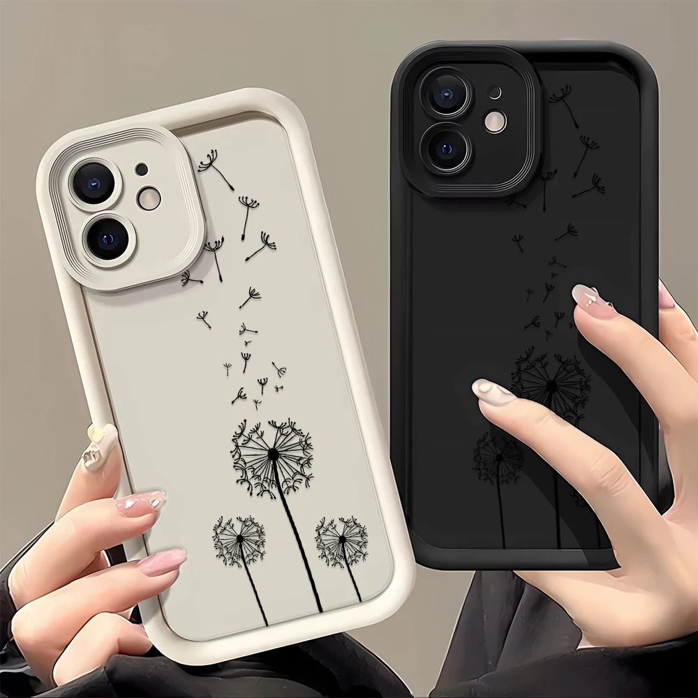 Soft Dandelion Flower Phone Case For iPhone 14 Pro For iPhone 13 11 12 16 15 Pro XS MAX XR 7 8 Plus 