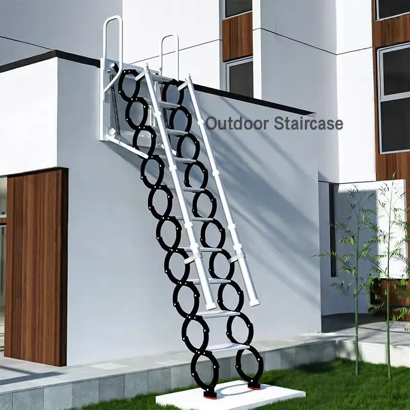 

High - Quality Wall - Mounted Telescopic Ladder for Home Maintenance Easy Installation