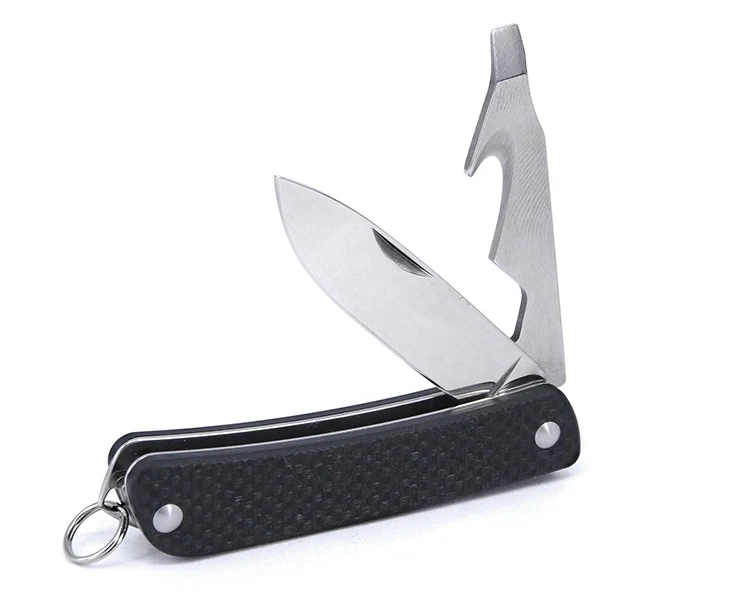 Imagem -05 - Srm-multi Funcional Mini Aço Pocket Knife Abridor de Garrafas Cortador de Correia para Camping Sobrevivência Emergência no Lock 12 C27 Wa621