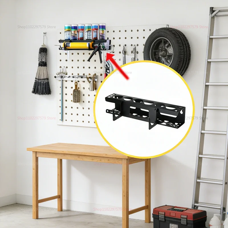 

New Caulk Tube Holder Metal Grease Tube Rack Wall Mounted Sealant Organizer Hand Caulking Tube Rack Caulking Tool Organizer