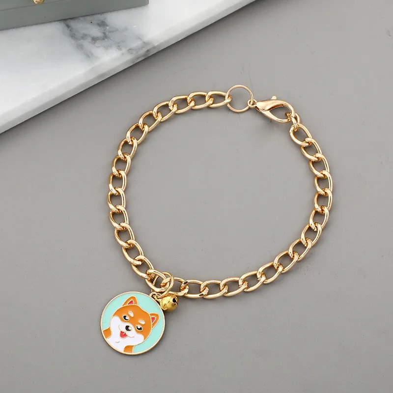 Cadena ajustable para el cuello del perro, Collar para mascotas, cadena de Metal moderna chapada en oro, cadena para cachorros, joyería para perros