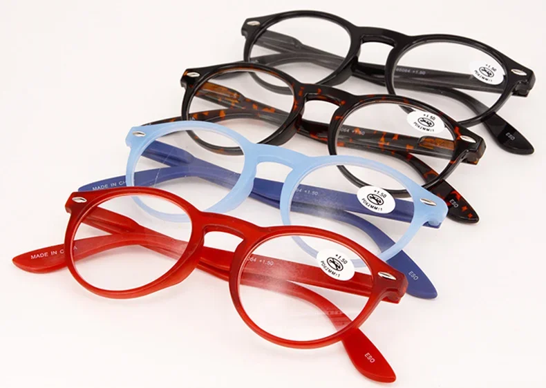Frauen Männer Leopardenmuster Lesebrille 0 ~ + 4,0 Runde Rahmen zum Lesen Weibliche Mode Vintage Klare Brillen – Detail 1