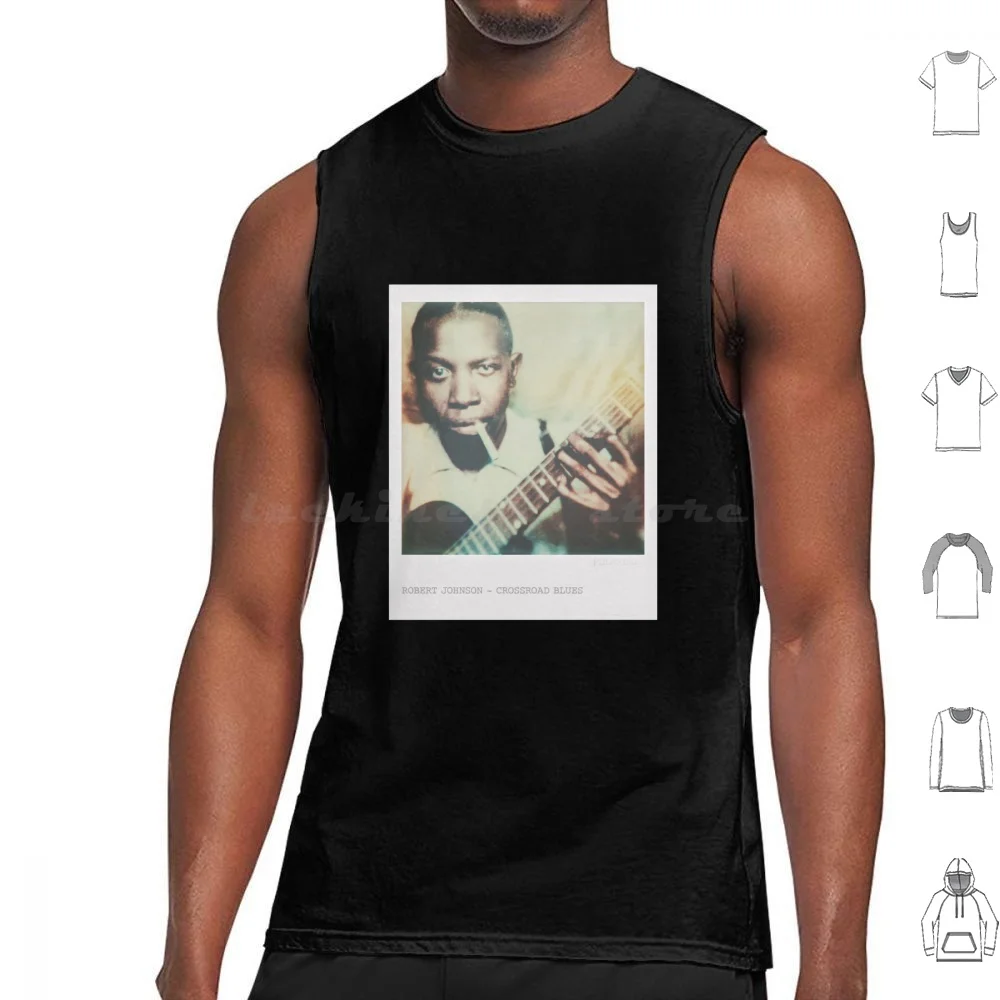 Robert Johnson-Crossroad Blues Tank Tops Print Cotton Robert Johnson Crossroads Blues Hipster Analogue Instant Film