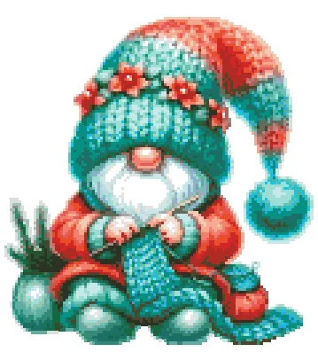 DIY needle work 14-The Little Dwarf Who Wove Scarves Cross Stitch Set Counted Cross Stitch Kit  28ct 14ct 32ct Metallic aida