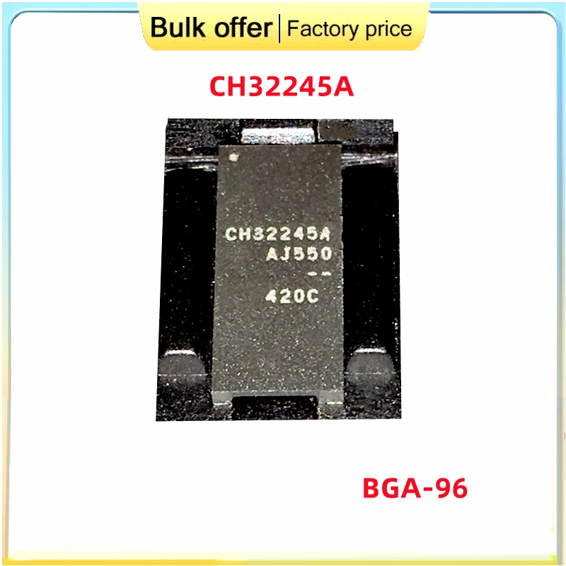Transceptor IC chip, CH32245AEC, CH32245A, BGA-96, Original, 5 unidades por lote
