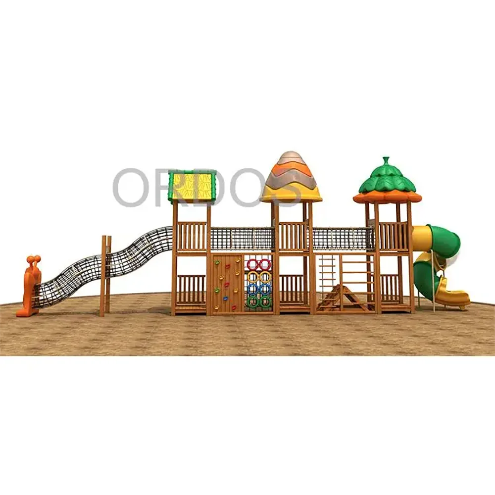 Wholesale Children Modular New Large Wooden Climbing Equipment Outdoor Playground