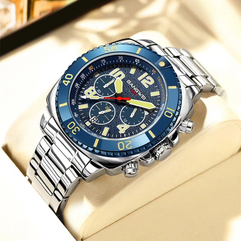 BANGWEI Men Military Watch Waterproof Wristwatch Quartz Clock Sport Watch Male Watches Men Business Clock Relogios Masculino