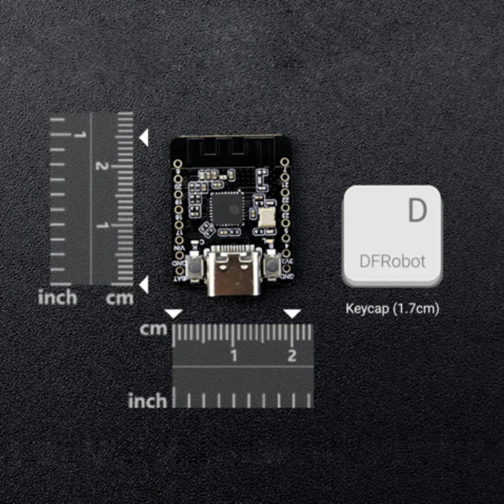 DFRobot-Dispositivo Inteligente Wearable Sem Fio, Fusca, ESP32, C6, Mini IoT, Funciona com BLE, Wi-Fi, Rosca Zigbee, Carregamento da Bateria