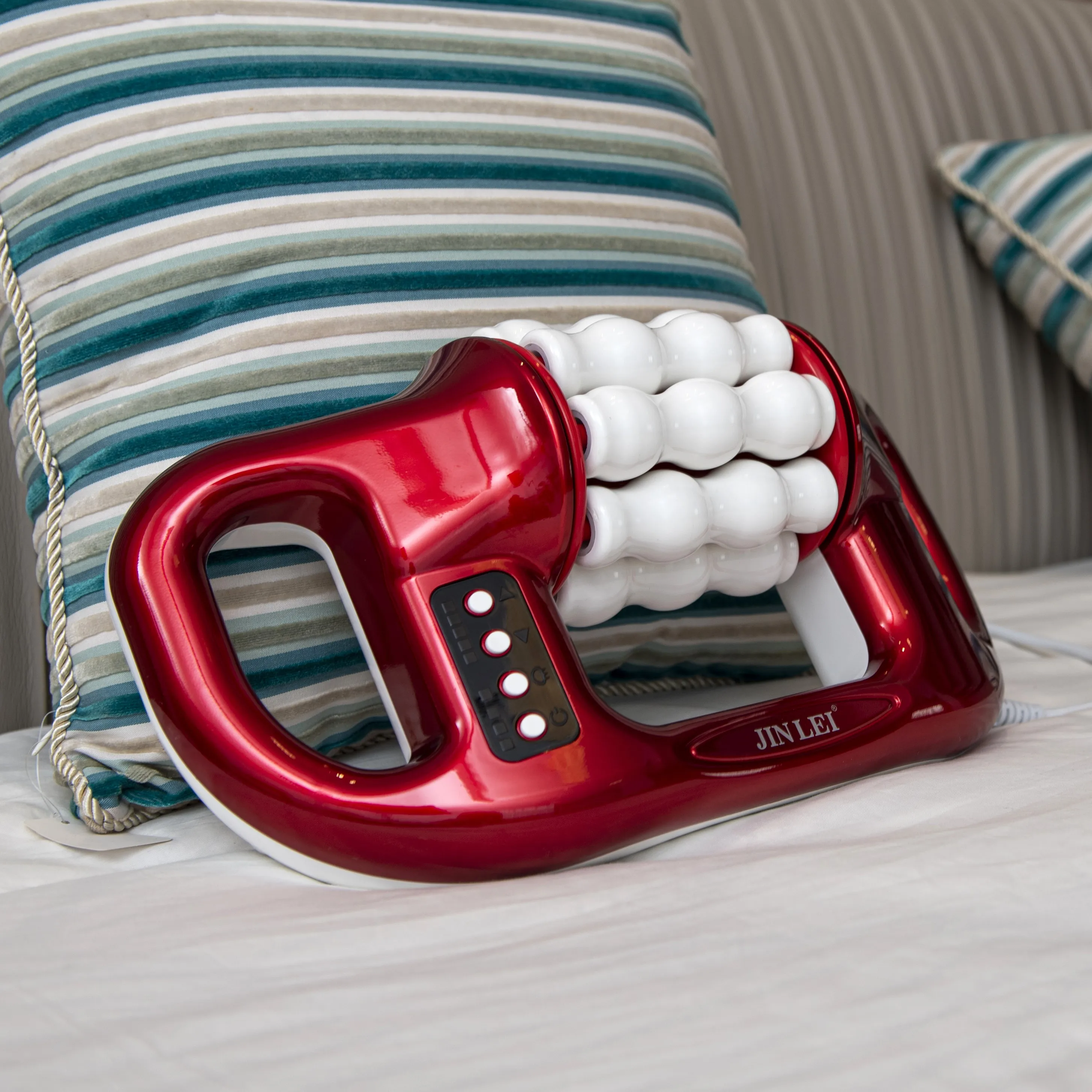 

Изготовленный на заказ цветной ручной электрический роликовый массажер для кровообращения, Новое поступление, машина для домашнего и использования в отеле