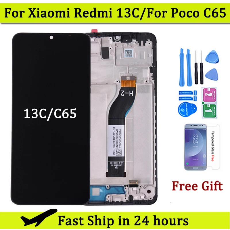 

6.74'' For Xiaomi Redmi 13C LCD 13C 5G LCD Display With Touch Screen Digitizer Assembly For Xiaomi Poco C65 LCD Replacement