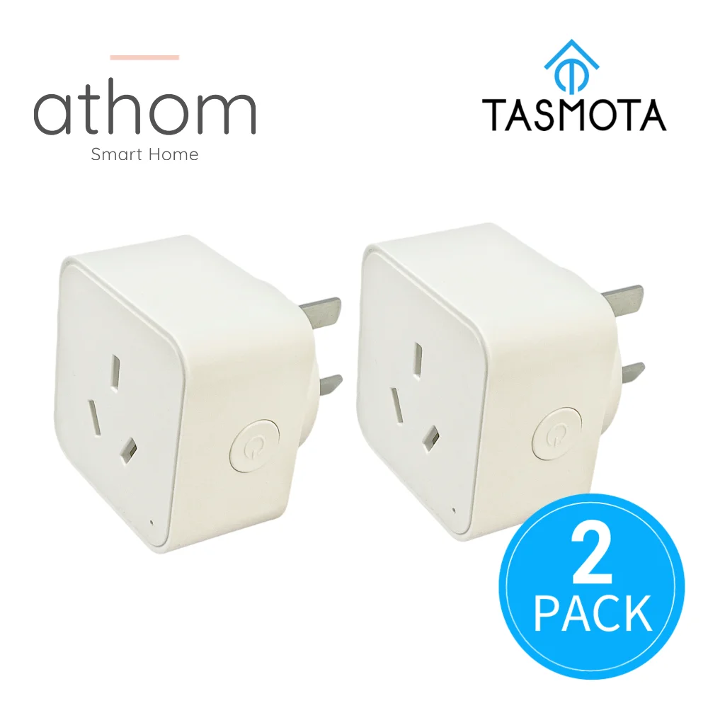 Athom Smart Home Preflashed TASMOTA Australia Smart Plug Works With Home Assitant Electric Consumption Monitoring 10A