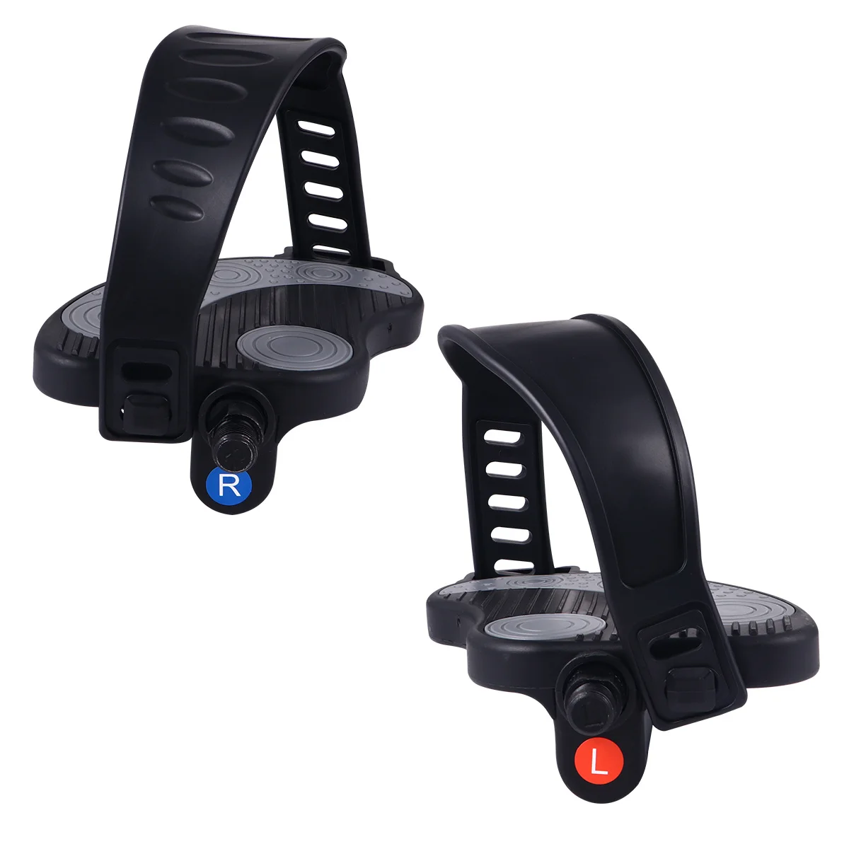 

1Pair Flat Bike Pedals Reliable Traction Surface Includes Adjustable Retention Straps Suitable for Exercise Bike Commute and