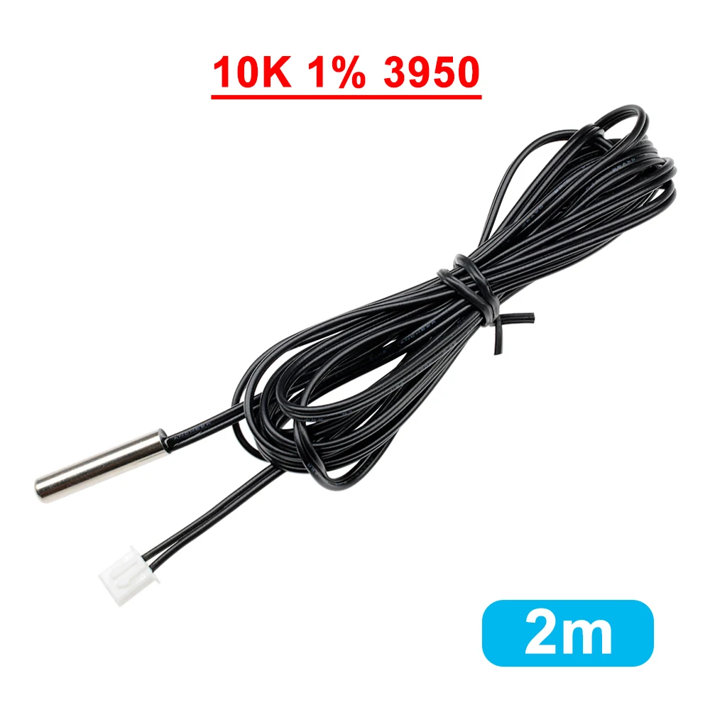 Waterproof 1m Wire NTC 10K 1% 3950 Thermistor Temperature Sensor Probe NTC Thermistor Temperature Sensor Waterproof Probe Cable