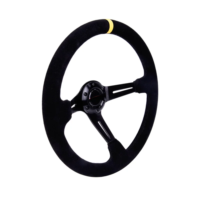 Quick Release Sports Modified Steering Wheel 350mm Leather With Spokes Racing Inspired Auto Interior Accessories