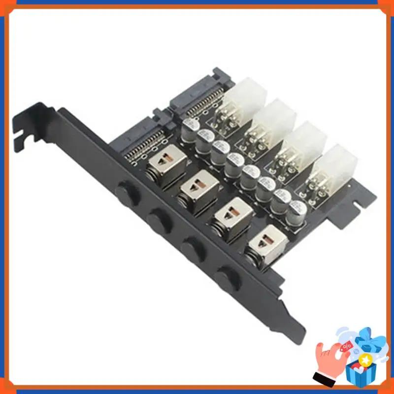 Compact Dual Channel Hard Drive Controller Power Saving PCI Expansion Card SATA Cable Enhances PC Performance