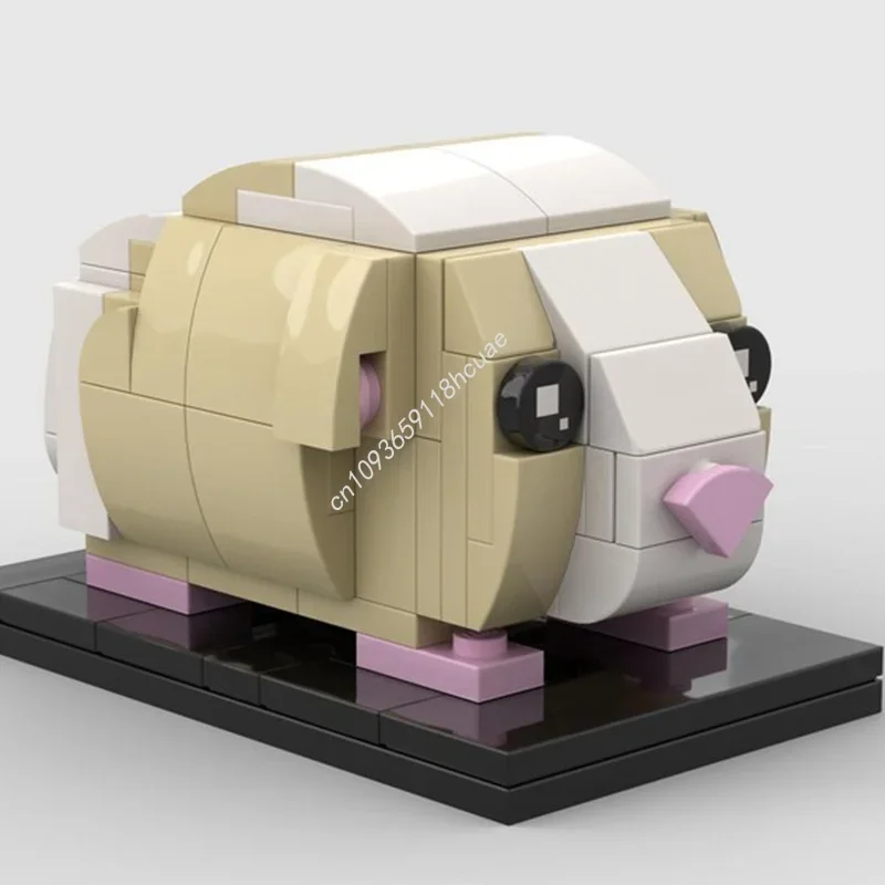 

104pcs MOC Guinea Pig White Blonde Brickheadzed Model Building Blocks Construction Assemble Christmas Gift DIY Toy Creative Kids