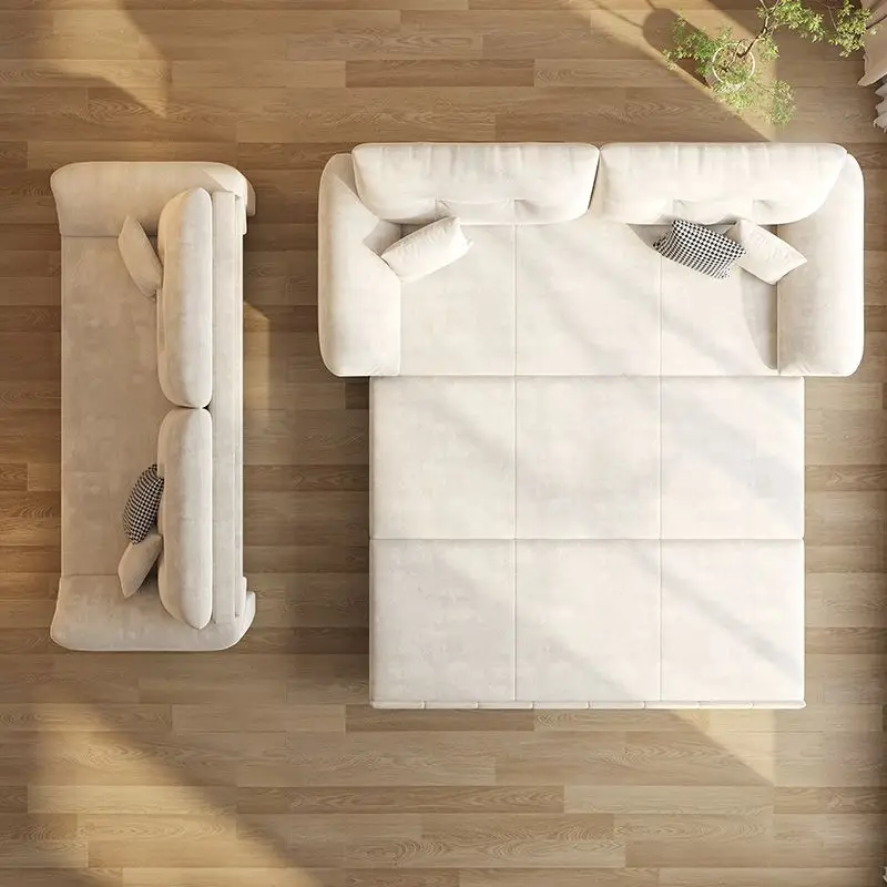 Multi-functional sleeping bed storage inline sofa cream style sofa bed dual-purpose