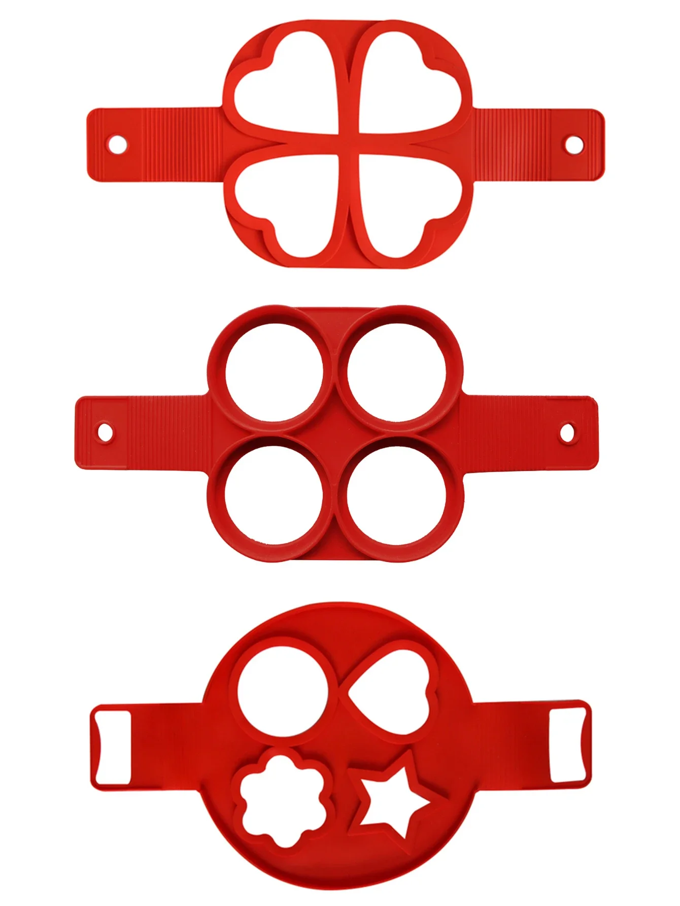 1pc 기하학적 모양의 실리콘 계란 반지