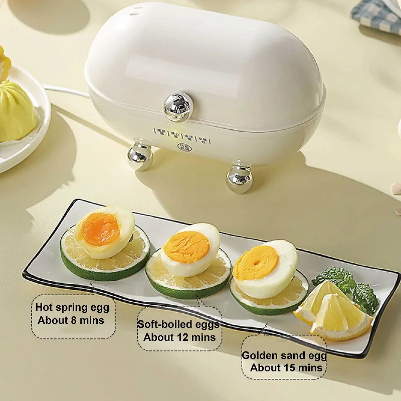 120W Smart Egg Cooker Student Dormitory Mini Rapid Breakfast Machine Multifunction Automatic Power Off Electric Steamer