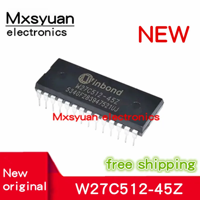 5PCS/LOT W27C512-45Z W27C512 28DIP IC EEPROM 512KBIT Original Integrated Circuits