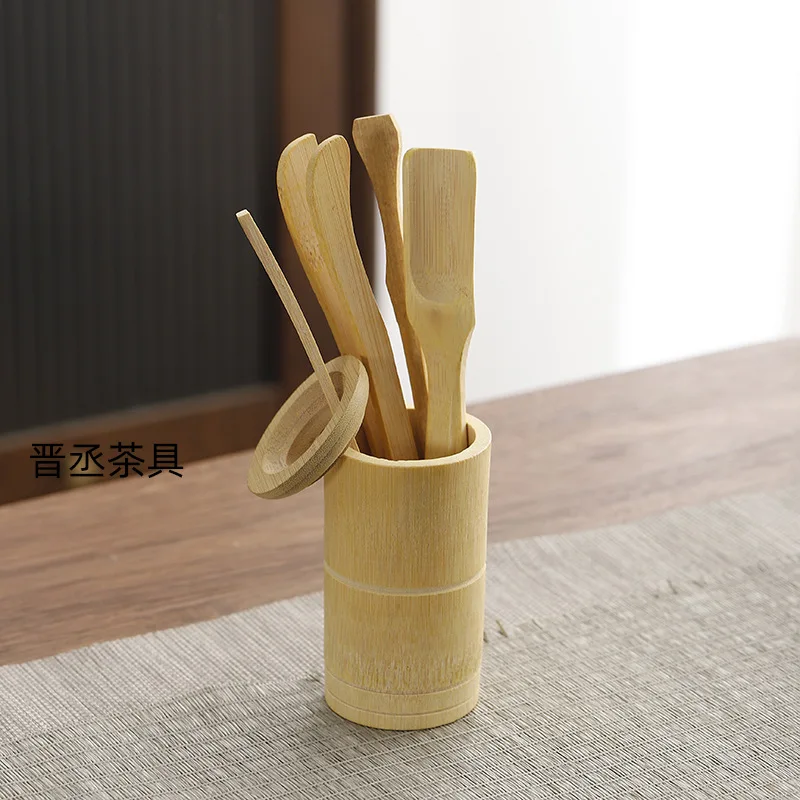 Bamboo Tea Ceremony Six Gentlemen Set Kung Fu Tea Set Bamboo Accessories Tea Spoon Tea Clamp Tweez Tea Shovel