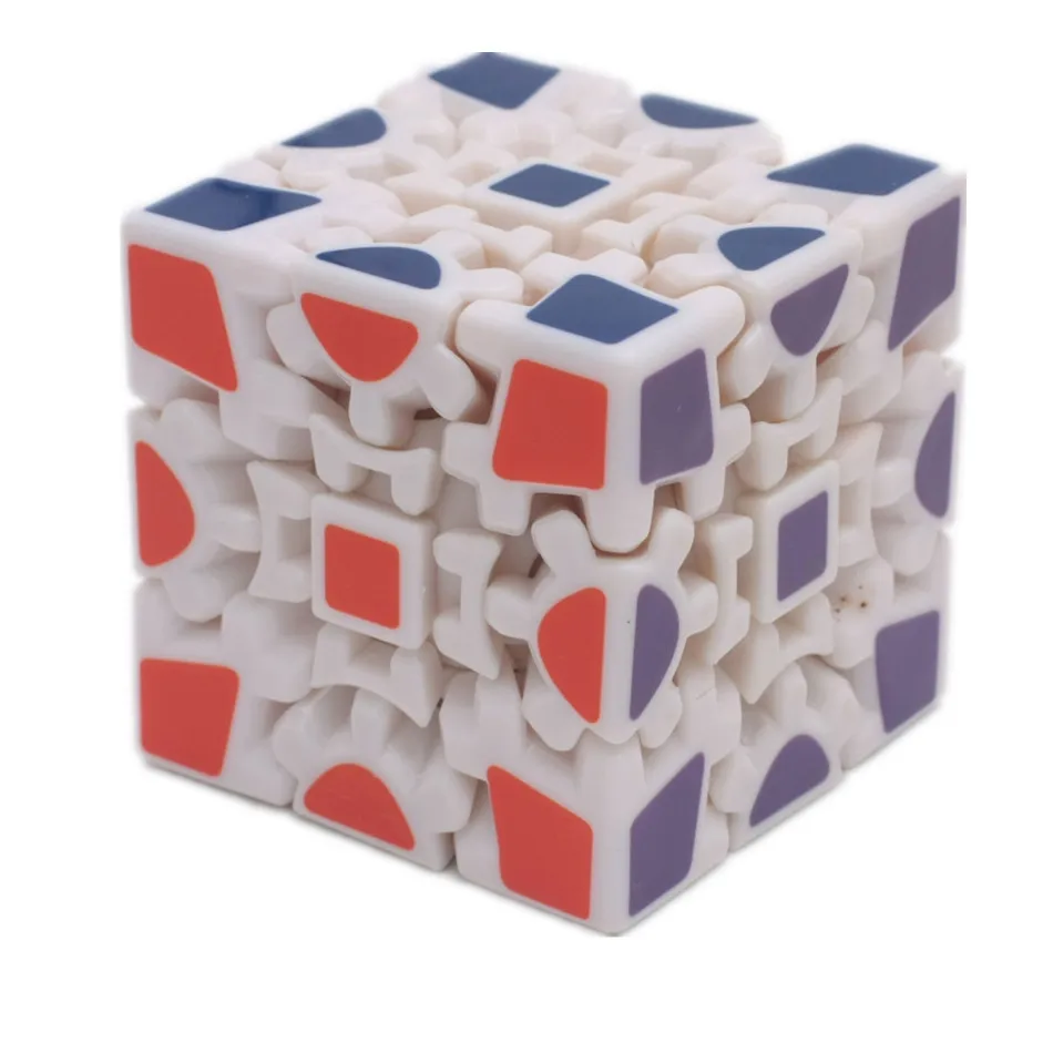 FANXIN Gear 3x3 المكعب السحري أبيض/أسود/توهج أزرق ألعاب ألغاز تعليمية مكعبات سحرية للأطفال الأطفال