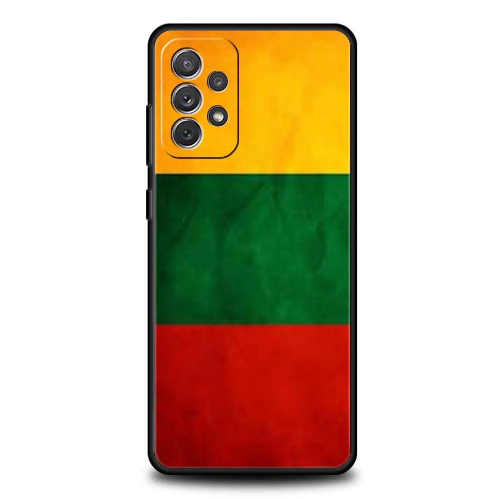 Phone Case For Samsung Galaxy A15 A13 A51 A71 A41 A31 A21S A03S A05 A12 A32 A52 A23 A25 A33 A53 5G Cover Flag of Lithuania flag