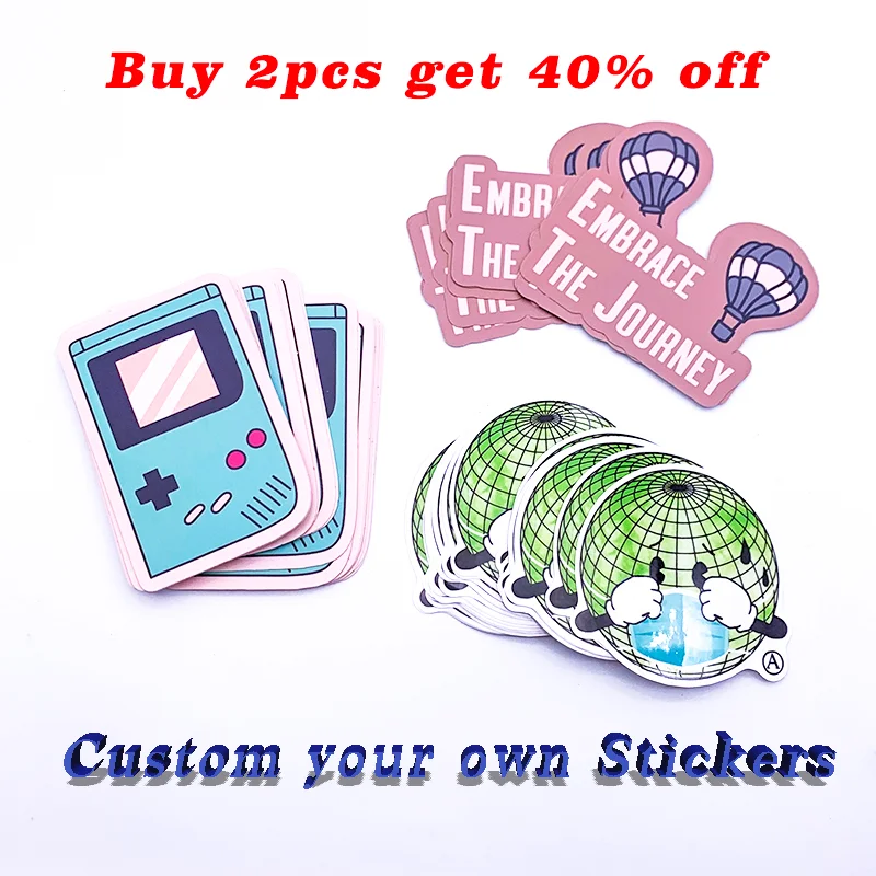 50Pcs Custom Stickers Customized Holographic Mirror Logo Wedding Birthday waterproof Stickers Personalize packaging Stickers