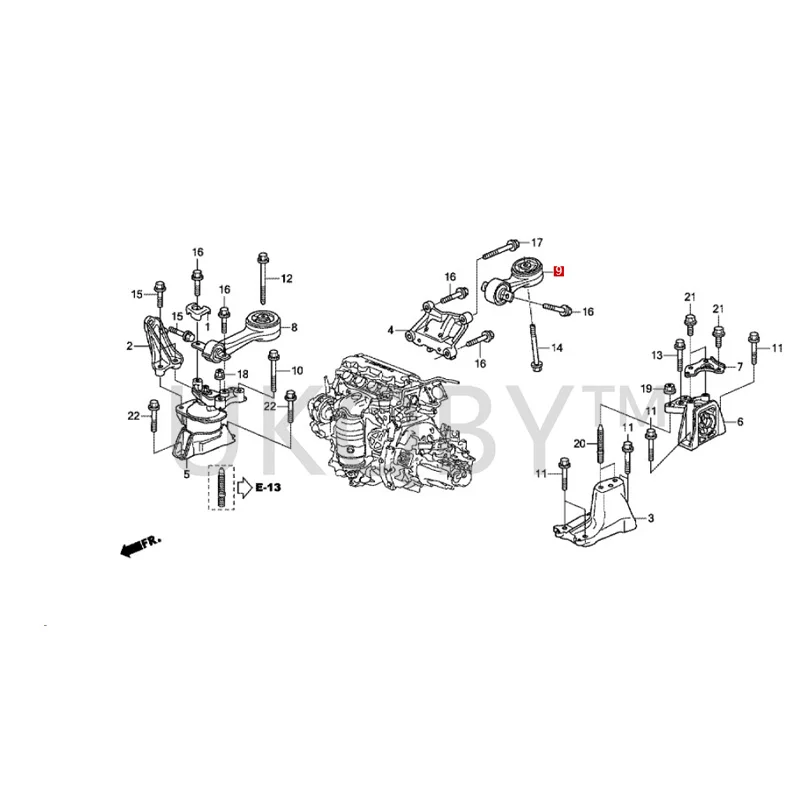 50890-SNA-A02 FA1/C14 Wave box suspension adhesive MT