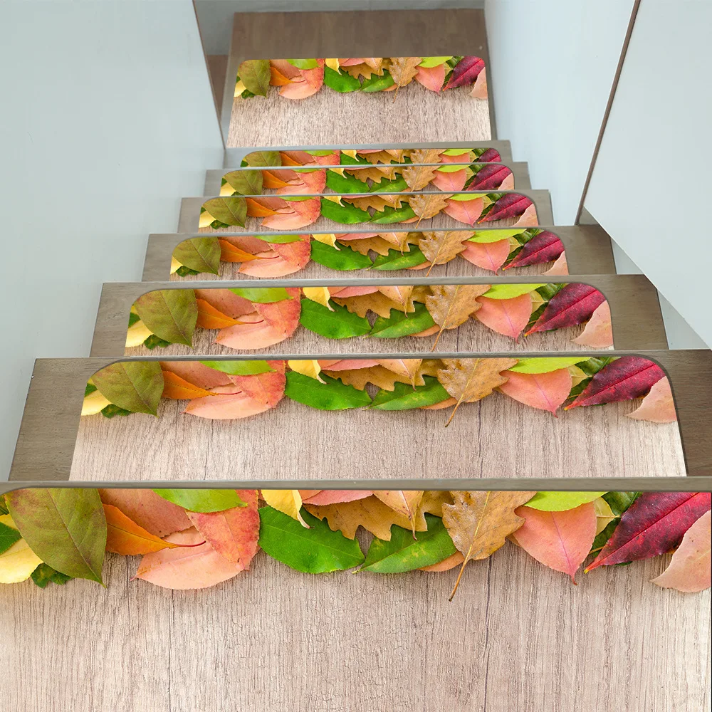 5PCS/Set Non-slip Self Adhesive Carpet Stair Tread Mat Home Staircase Protection Cover Pad