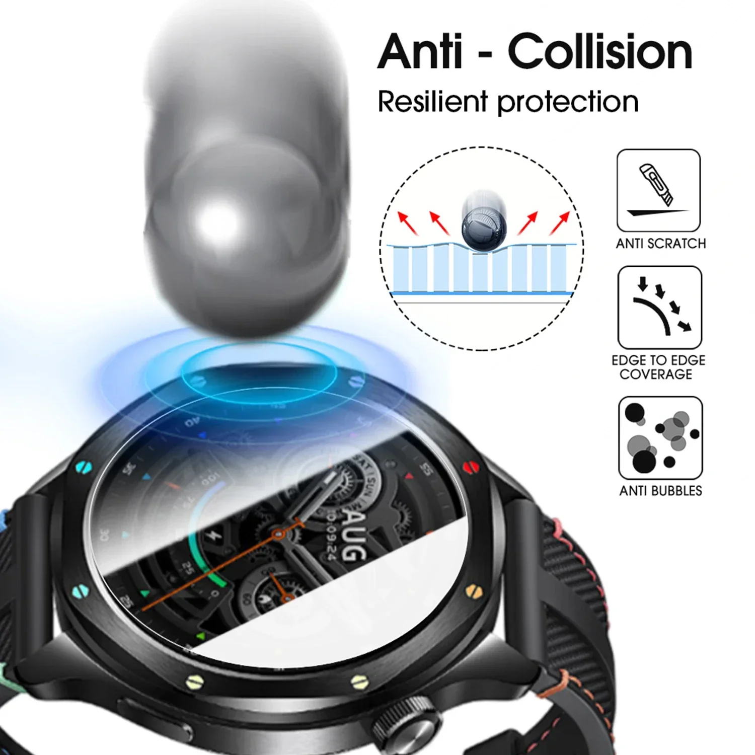 Smartwatch Tempered Glass for Xiaomi Watch S3 S4 HD Screen Protector Films Protective Film Cover for MI WatchS3 WatchS4 Sport