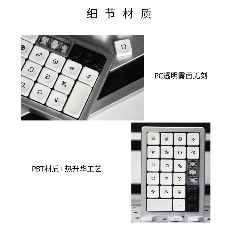 LCK-AI Function Icon Shortcut Keycaps Custom PBT R3 Symbol Low Axis Keycap Ultra-thin MX Point Key Caps Choc V2 Switch Gamers