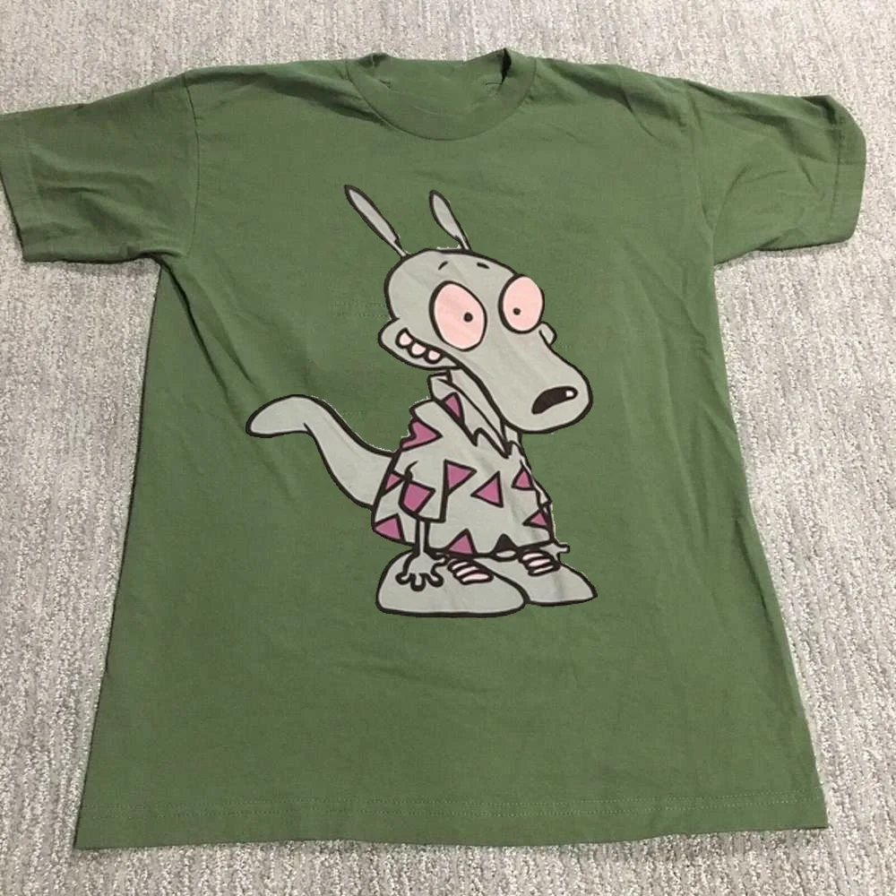 Rare ROCKO'S MODERN LIFE Funny Gift For Family S to 5XL Green T-shirt GC2299