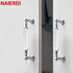 NAIERDI Luxury Diamond Crystal Handles Cabinet Handles Closet Door Drawer Knobs Wardrobe Single Hole Furniture Handle