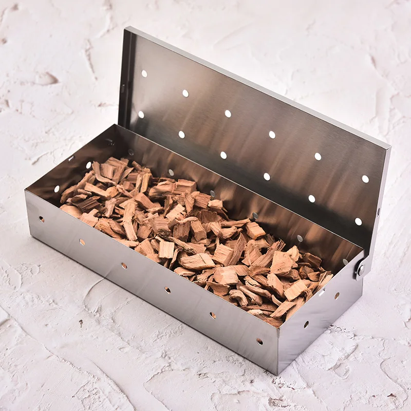 

Smoker Box For Gas Grill or Charcoal Grill Stainless Steel Smoke Box Grilling Smoking Box Works with Wood Chips