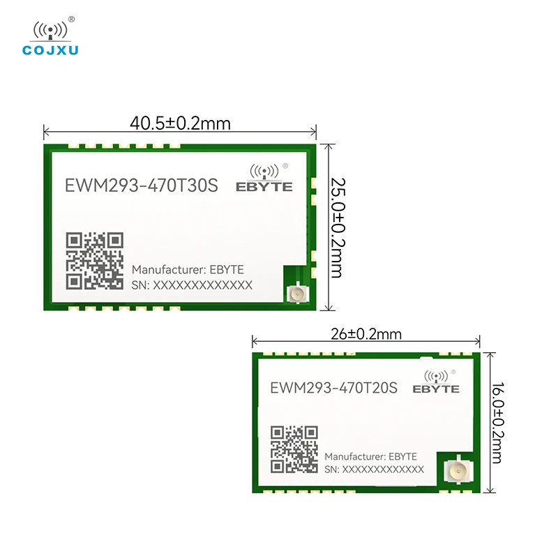 

470 МГц LPWAN TurMass Technology COJXU 20/30 дБм EWM293-470T20S/30S Модуль UART AT Command RSSI 5/10 км Высокая скорость Низкая стоимость