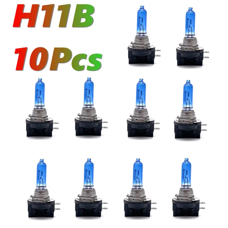 

10Pcs H11B 55W Halogen Bulb Fog Lights High Power Super White Headlights Lamp PGJY19-2 100W Wholesale Car Light 5500K