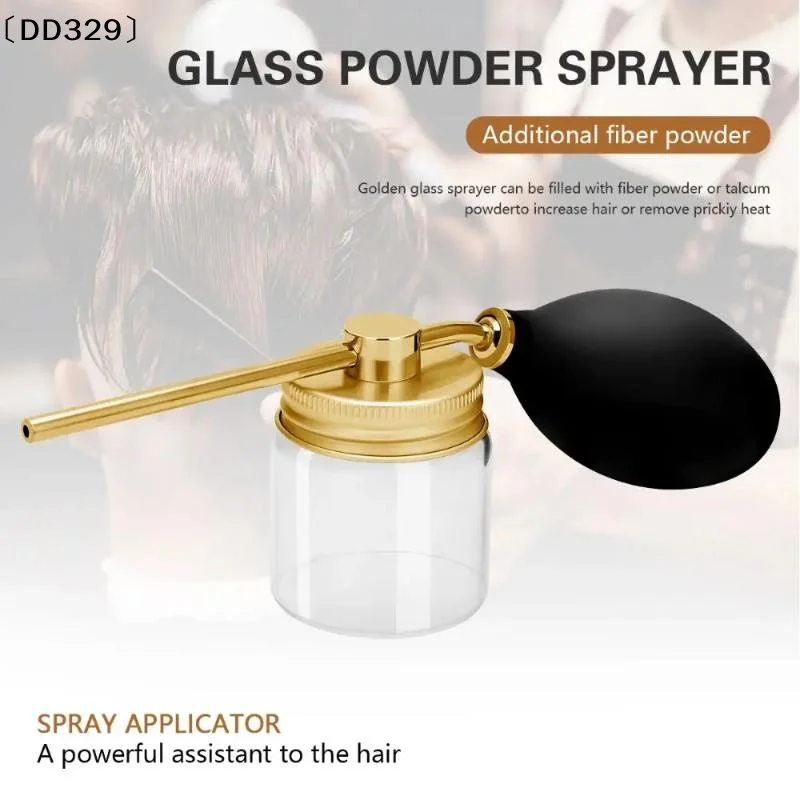 1Pcs Talc Fiber Talcum Powder Blower Puffer Hair Loss Hair Building Fiber Spray Applicator Hair Salon Powder Spray Bottle〔DD329〕