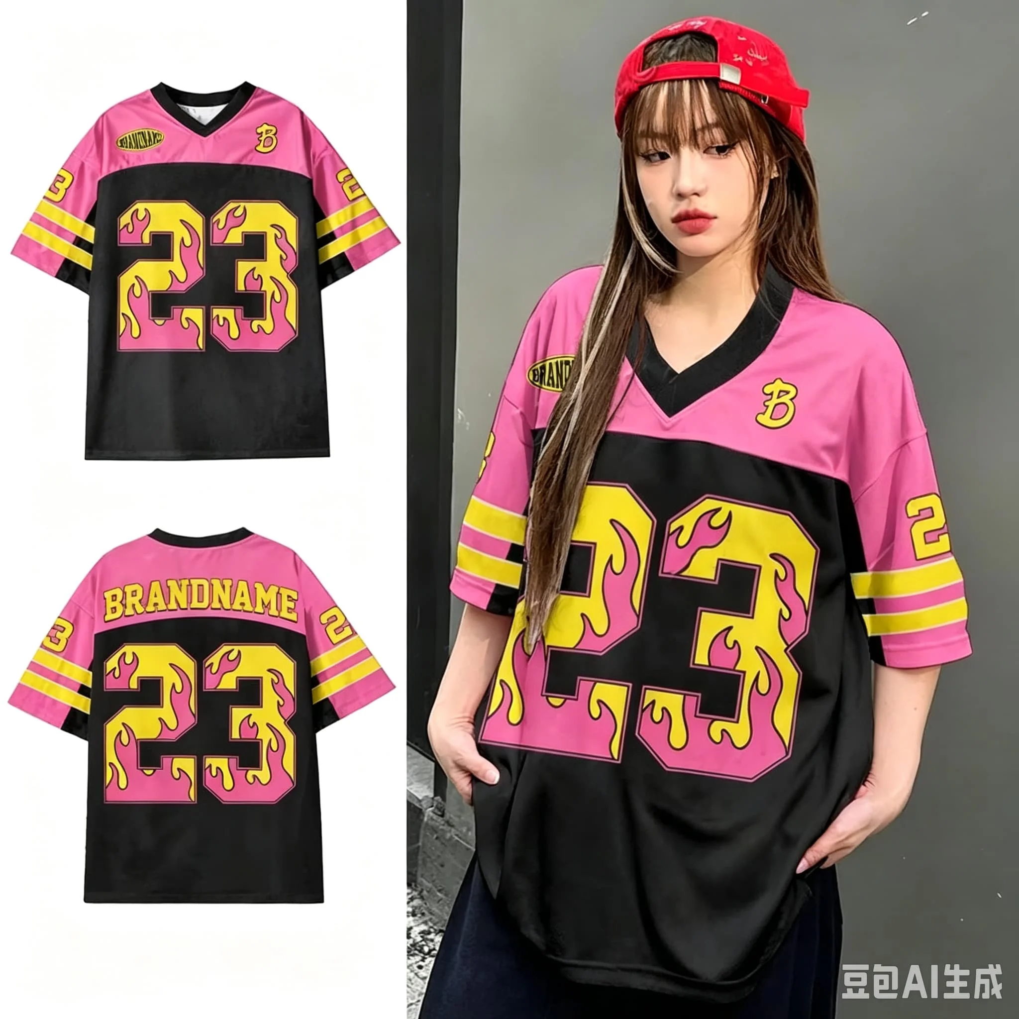 2026 Fashion Hot Selling Streetwear Short Sleeved T-Shirt Loose Fashion Sports Tee 3d Digital Printing Summer Women'S Casual Top
