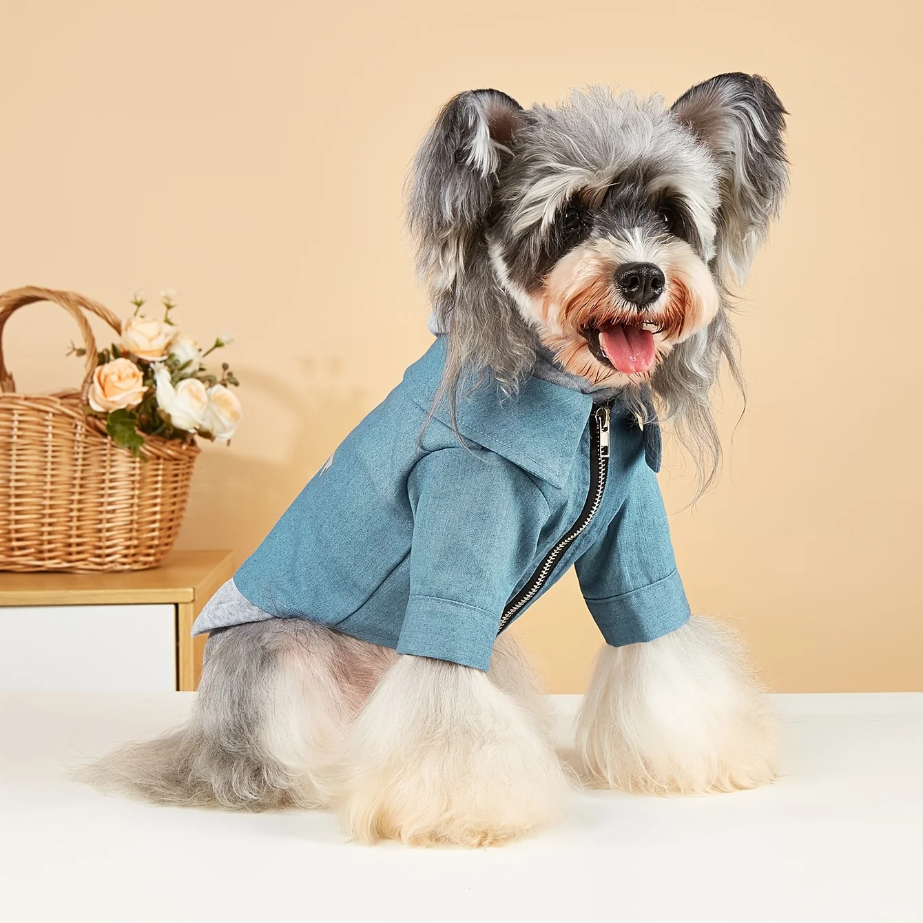 Winter-Hundekleidung, warme Haustier-Kapuzenpullover, modischer, bequemer Hundemantel für kleine und mittelgroße Hunde – Detail 8