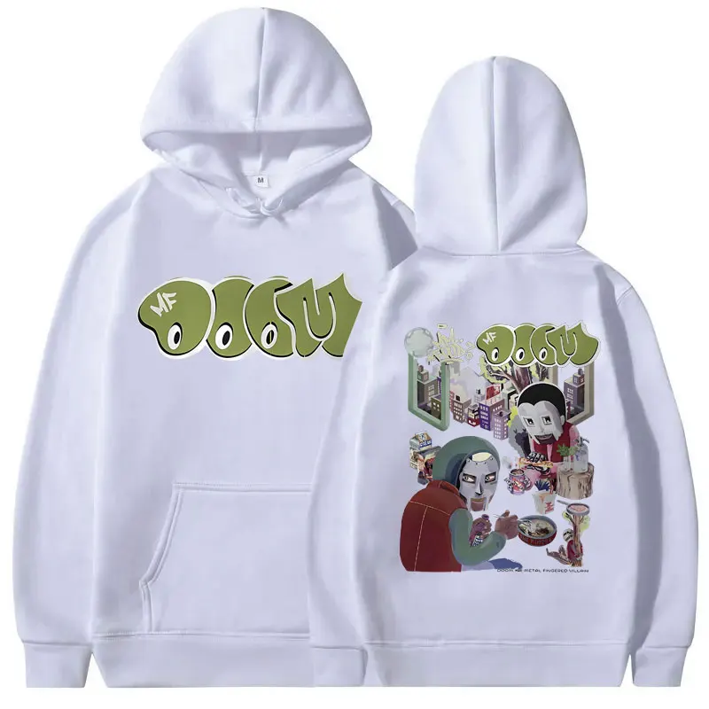 Geweldige Rapper Mf Doom Mm Food Grafische Hoodie Mannen Vrouwen Hiphop Mode Sweatshirt Met Capuchon Heren Casual Fleece Oversized Hoodies