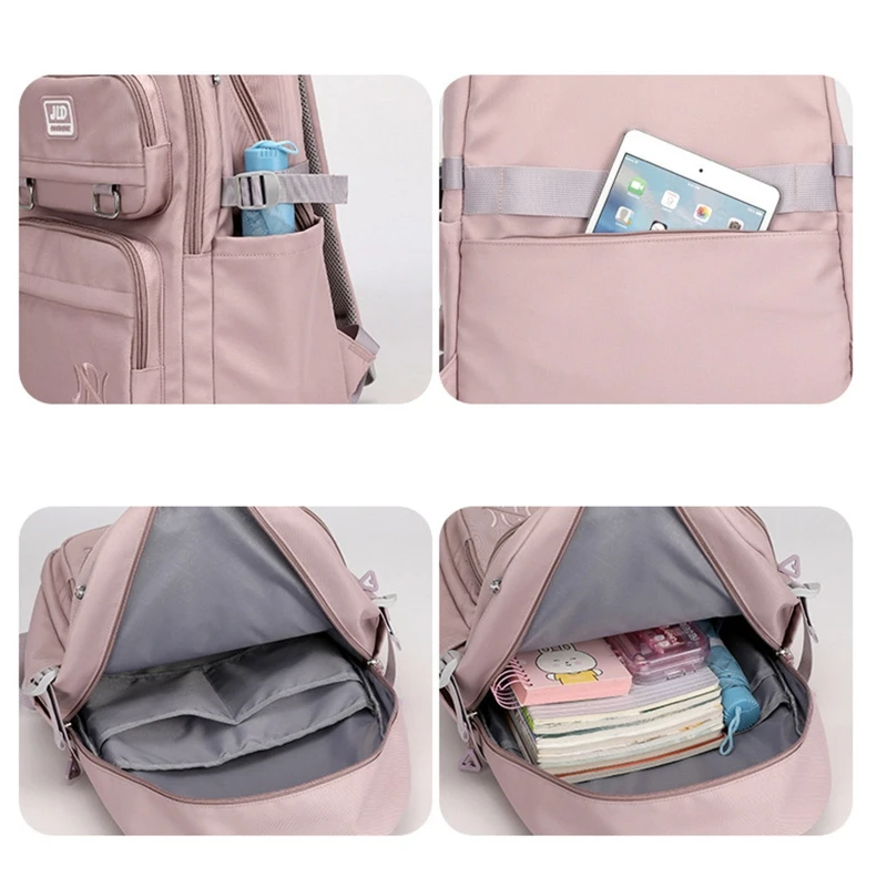Mädchen-Schulrucksack, Rucksack für Teenager, Frauen, Kinder, weiblich, rosa, Schultasche für Grundschule, weiterführende Schule, Teenager, Kinder – Detail 22