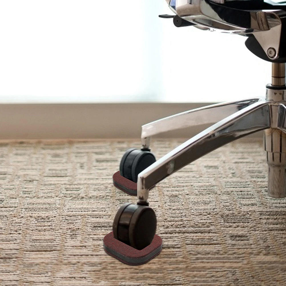 

10pcs Sliding Wheel Lockers Felt Furniture Pads Chair Legs Floor Protectors Caster Cups Non-Slip Hardwood Floor Protection