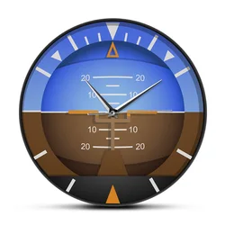 Airplane Instruments Aircraft Gyro Horizon Designed Wall Clock Aviator Airlines Home Decor Attitude Indicator Pilots Wall Watch